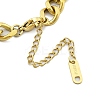 Ion Plating(IP) 304 Stainless Steel Letter B Pendant Cuban Link Chain Necklaces for Women NJEW-U016-01G-3