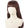 Gemstone Heart Pendant Necklaces NJEW-JN03896-3