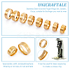 16Pcs 8 Size 304 Stainless Steel Grooved Finger Rings Set RJEW-UN0002-88-5