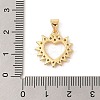 Brass Micro Pave Cubic Zirconia Pendants KK-R100-05G-3