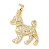 Brass Micro Pave Cubic Zirconia Pendants ZIRC-I356-01G-01-1