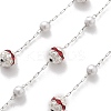 Handmade ABS Imitation Pearl & Rhinestone Round Chains CHS-L028-03P-02-1