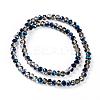 Electroplate Transparent Glass Beads Strands EGLA-A034-T6mm-Z01-5