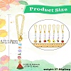 12Pcs Alloy Enamel & Acrylic Pendant Decoration HJEW-CJ00055-8