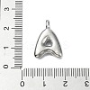 304 Stainless Steel Alphabet Pendants STAS-U033-02P-4