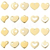 50Pcs 10 Styles 201 Stainless Steel Charms STAS-CJ0002-23-1