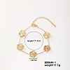 Delicate and Shiny 304 Stainless Steel Flower Bracelet for European and American Fashionistas LS-AF4957-1