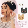 100Pcs Cat Shaped Paper Earring Display Cards EDIS-YW0001-09A-6