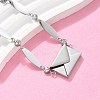 304 Stainless Steel Oval Link Bracelets BJEW-U030-01P-2