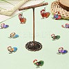 10Pcs 5 Colors Alloy Enamel Pandants ENAM-YW0003-60-5