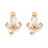 Brass Micro Pave Cubic Zirconia Pendants X1-KK-N263-66G-1