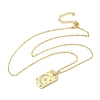 Brass Micro Pave Clear Cubic Zirconia Pendant Necklaces for Women NJEW-S449-01C-G-4