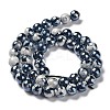 Electroplate Natural Fire Crackle Agate Beads Strands G-G0006-A01-03-3