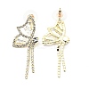 Crystal Rhinestone & Clear Cubic Zirconia Stud Earrings EJEW-C037-01B-LG-2
