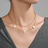 Daisy Flower 304 Stainless Steel Chain Necklaces FS-WGEC3D7-08-1