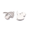 Halloween Theme Rack Plating Luminous Alloy Enamel Pendants ENAM-N056-237P-4