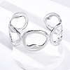 304 Stainless Steel Cuff Bangles for Women BJEW-D306-07P-5