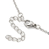 Brass Micro Pave Clear Cubic Zirconia Pendant Necklaces NJEW-B100-02P-3