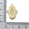 Hamsa Hand Connector Charms KK-V010-02G-01-3