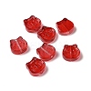 Transparent Spray Painted Glass Beads GLAA-I050-13A-1