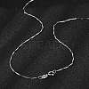925 Sterling Silver Twisted Bar Link Chain Necklaces NJEW-H056-01A-P-3