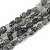Natural Green Rutilated Quartz Beads Strands G-S363-028D-1