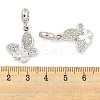 Rack Plating Alloy Pave Crystal Rhinestone Insect European Dangle Charms FIND-B034-14P-01-3