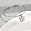 Fashionable Butterfly Alloy with Synthetic Cat Eye Stone Charm Bangles IE9770-1