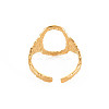 Ion Plating(IP) 304 Stainless Steel Open Oval Wide Cuff Ring for Women LS-X-RJEW-S405-167G-2