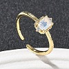 Rectangle Brass Micro Pave Cubic Zirconia Cuff Rings RJEW-Z111-04G-3