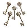 Key Tibetan Style Pendant Rhinestone Settings LS-TIBEB-A101291-AB-LF-4