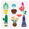 PET Hollow Out Drawing Painting Stencils DIY-WH0391-0939-1