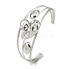 Non-Tarnish 304 Stainless Steel Hollow Open Cuff Bangles BJEW-Q348-03P-11-1