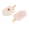Natural Rose Quartz Pendants KK-CBAF9BC-20G-03-2