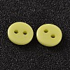 2-Hole Flat Round Resin Sewing Buttons for Costume Design BUTT-E119-24L-15-2