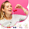 30Pcs 6 Styles Natural Lapis Lazuli & Carnelian & Rose Quartz & Amethyst & Synthetic Moonstone Round Copper Wire Wrapped Pendants PALLOY-GA00028-5
