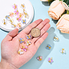 25Pcs 5 Colors Glass Pendants GLAA-YW0005-47-3