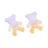 1-Hole Transparent Spray Painted Acrylic Buttons BUTT-N020-001-B04-4