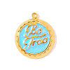 304 Stainless Steel Enamel Pendants STAS-OY002-81G-1
