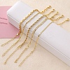 5Pcs 5 Styles Brass Chain Bracelets for Women BJEW-D357-02G-4