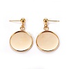 304 Stainless Steel Stud Earring Settings LS-STAS-L226-019C-G-1