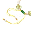 3Pcs 3 Styles Glass Seed Beads & Lampwork Beads Braided Bead Bracelets for Women BJEW-MZ00212-6