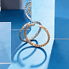 2Pcs 2 Colors 304 Stainless Steel Braided Cuff Bangles BJEW-UN0001-25-3