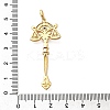 Brass Micro Pave Cubic Zirconia Big Pendants X1-KK-B147-04G-12-3