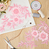 1Pair Flower Lace Polyester Embroidery Organza Ornament Accessories DIY-CY0002-32B-4