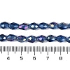 Transparent Electroplate Glass Beads Strands X-EGLA-N013-T6mm-B28-4