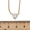 304 Stainless Steel Crystal Cubic Zirconia Triangle Pendant Necklaces for Women NJEW-Z064-02G-5