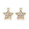 304 Stainless Steel Micro Pave Cubic Zirconia Charms STAS-N115-52G-1