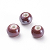 Glazed Porcelain Beads PORC-D001-8mm-25-1