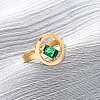 304 Stainless Steel Adjustable Cuff Rings for Women RJEW-B126-06G-01-1